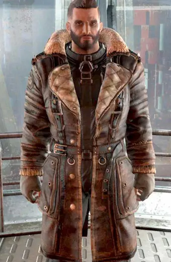 Fallout Gaming Derek Phillips Elder Maxson Brown Trench Coat