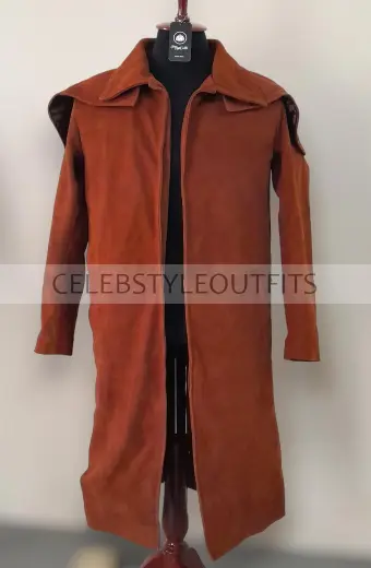 New Vegas NCR Veteran Ranger Fallout Brown Long Duster Coat fallout-new-vegas-brown-leather-coat