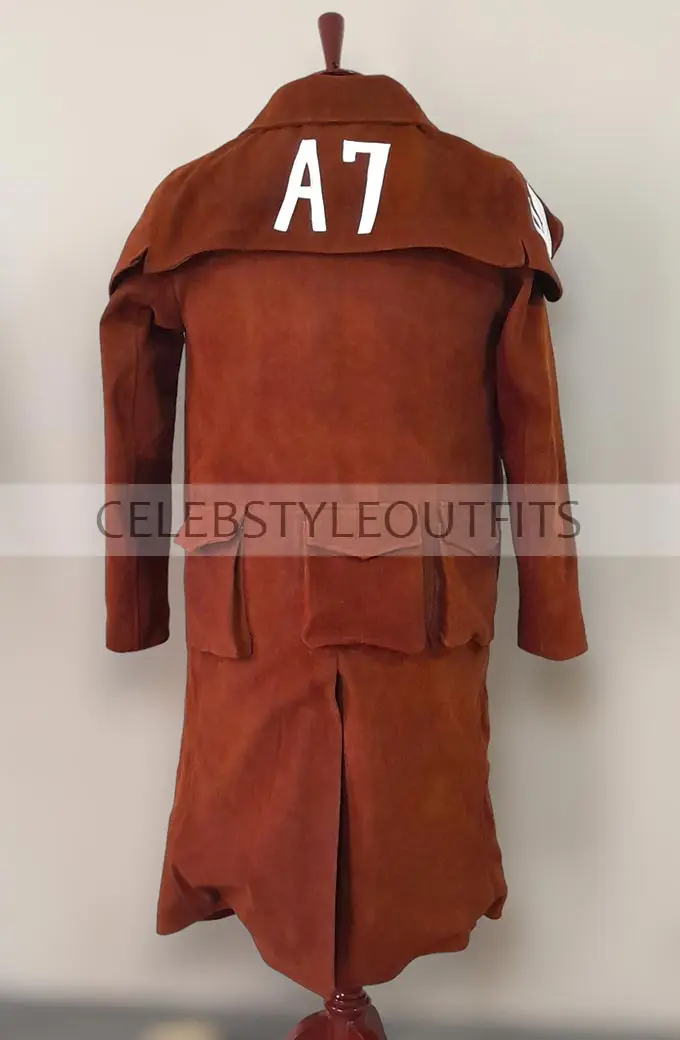 New Vegas NCR Veteran Ranger Fallout Brown Long Duster Coat fallout-new-vegas-brown-leather-coat