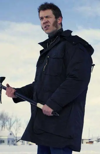 Russell Harvard Fargo Mr Wrench Hooded Black Cotton Coat