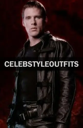 John Crichton Farscape Show Ben Browder Black Leather Jacket