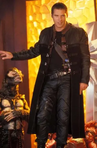 Ben Browder Farscape John Crichton Black Long Trench Coat