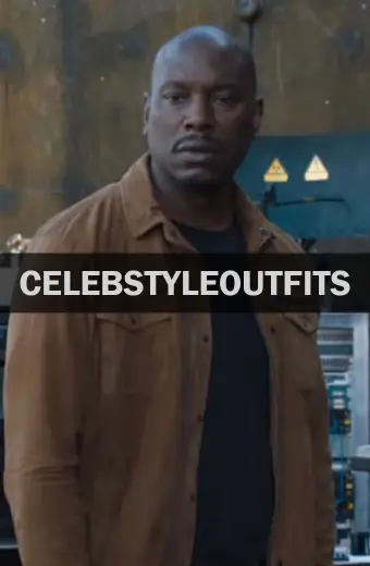 Fast And Furious Roman Pearce Tyrese Gibson Brown Suede Jacket