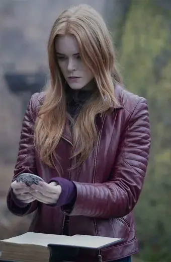 Fate The Winx Saga Abigail Cowen Bloom Peters Quilted Jacket fate-the-winx-saga-bloom-maroon-jacket