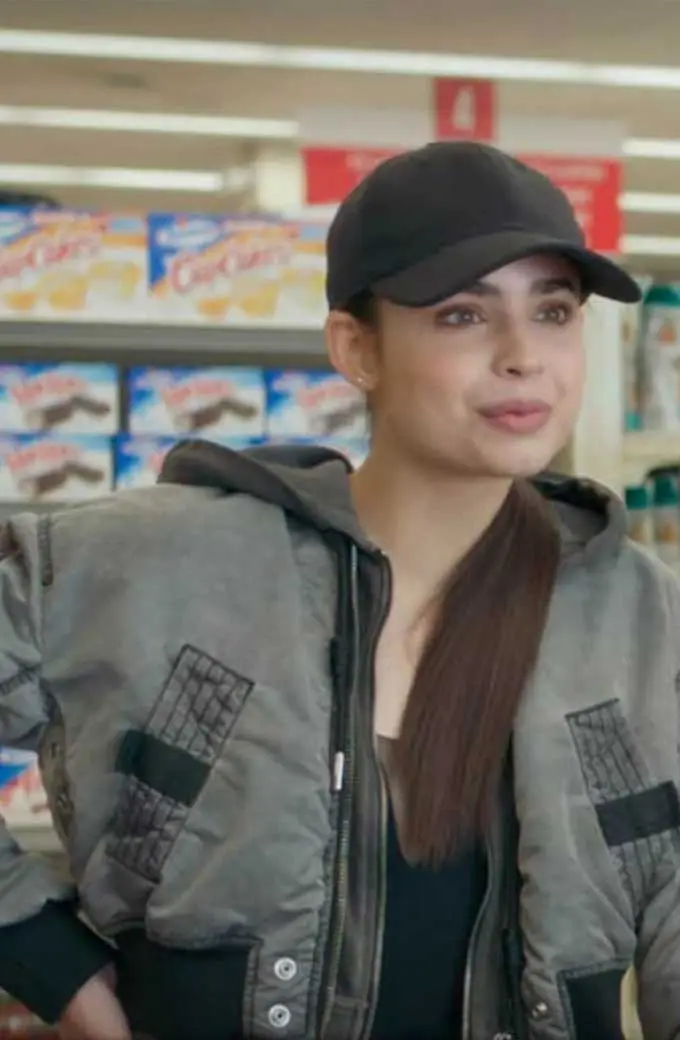 Feel The Beat Sofia Carson April Dibrina Cropped Bomber Jacket sofia-carson-feel-the-beat-cropped-jacket