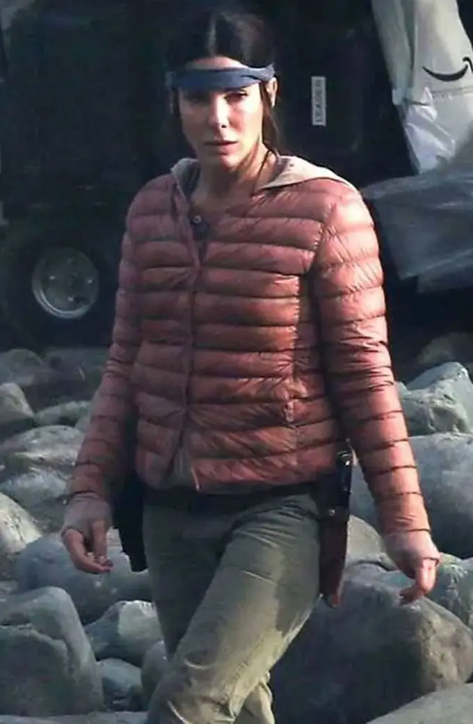 Bird Box Malorie Hayes Sandra Bullock Quilted Puffer Jacket sandra-bullock-bird-box-jacket