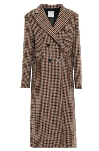 MacKenzie Meehan Taylor Rentzel Bull Checked Plaid Trench Coat