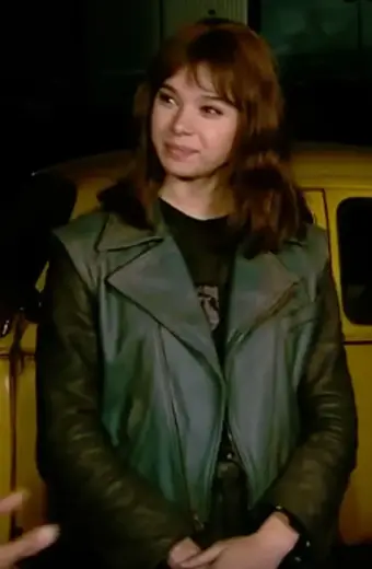 Charlie Watson Hailee Steinfeld Bumblebee Biker Leather Vest bumblebee-charlie-watson-black-vest