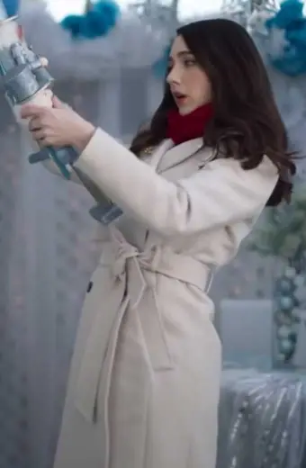 Natalie Dreyfuss Holly Fixing Up Christmas White Trench Coat