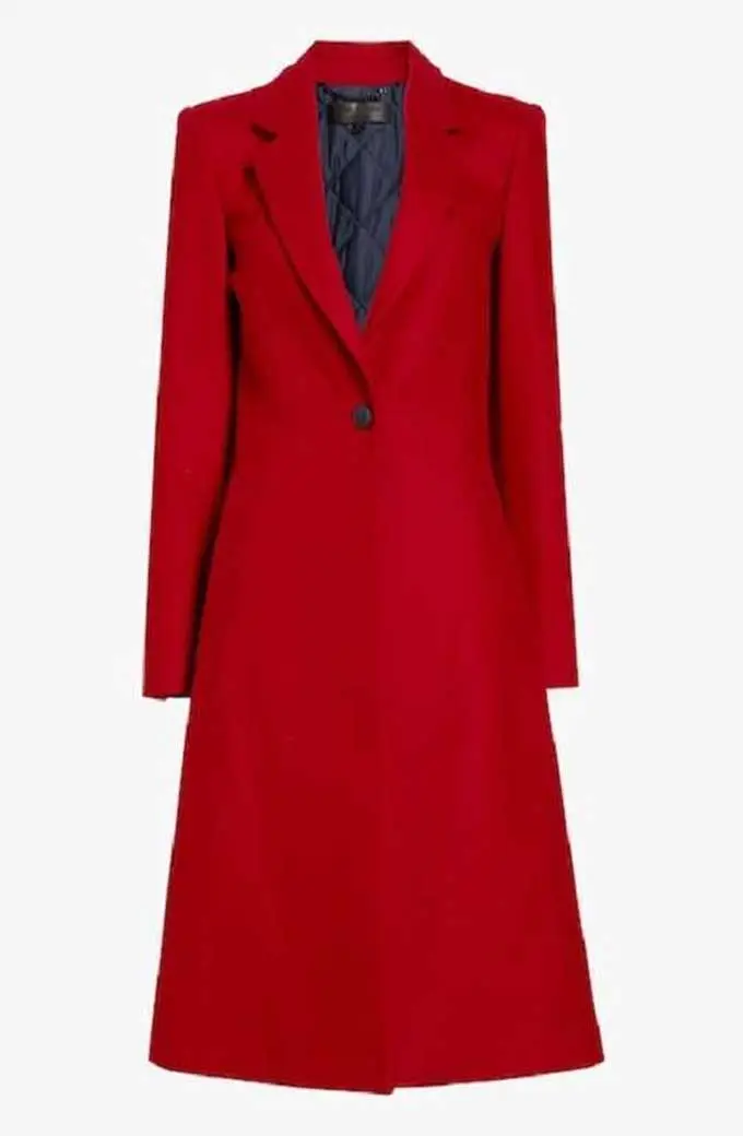 Frances Price Michelle Pfeiffer French Exit Long Trench Coat french-exit-michelle-pfeiffer-red-coat