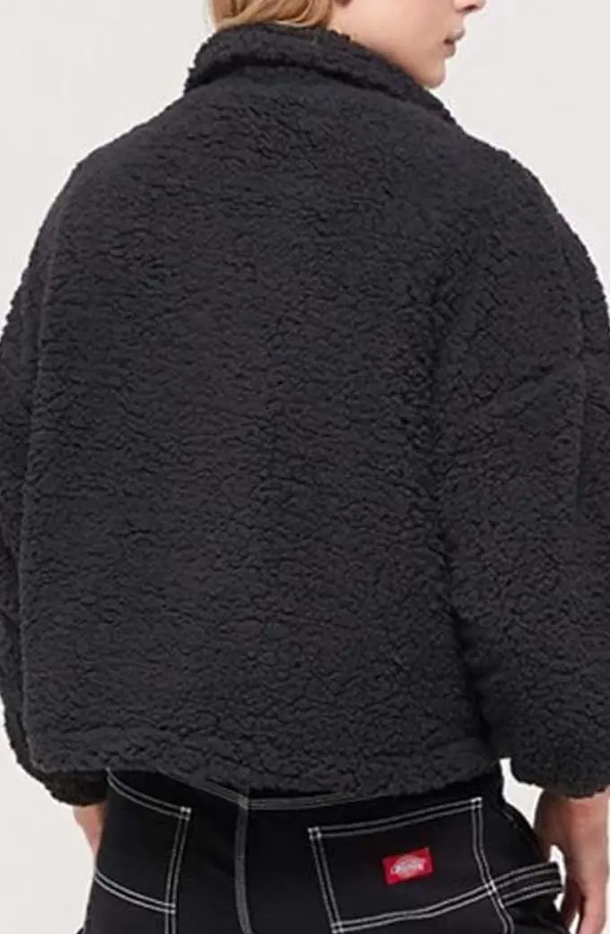 Grand Army Anna Delaney Sydney Meyer Black Sherpa Jacket sydney-meyer-grand-army-jacket
