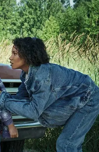 Lou Movie Jurnee Smollett Hannah Dawson Blue Denim Jacket