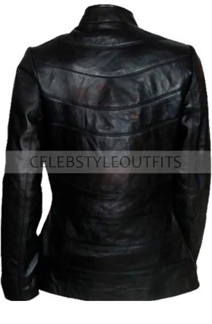 I Robot Bridget Moynahan Susan Calvin Black Leather Jacket bridget-moynahan-i-robot-jacket