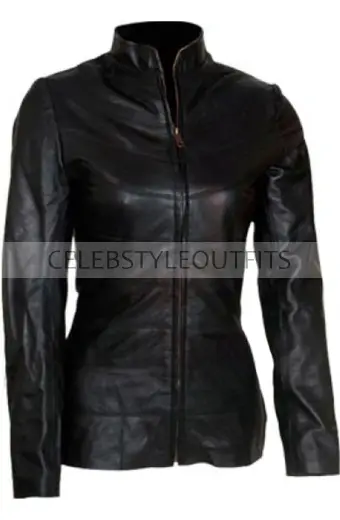 Susan Calvin Bridget Moynahan I Robot Black Leather Jacket