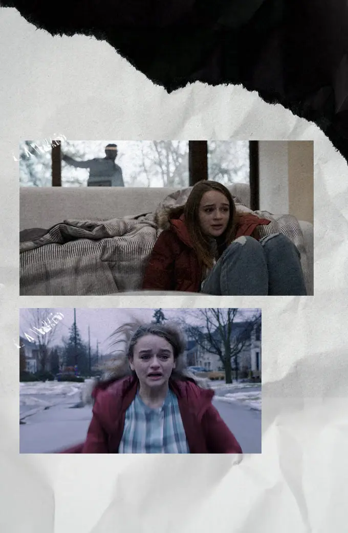 Kayla Joey King The Lie Fur Hooded Maroon Quilted Puffer Parka the-lie-joey-king-parka