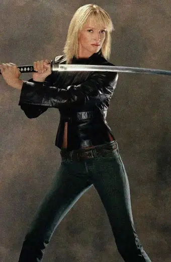 The Bride Kill Bill 2 Uma Thurman Black Leather Jacket