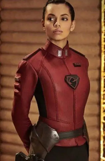 Krypton Georgina Campbell Lyta-Zod Red Cosplay Leather Jacket georgina-campbell-krypton-jacket
