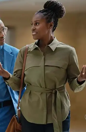 Wanda Roar TV Series Issa Rae Green Cotton Belted Jacket