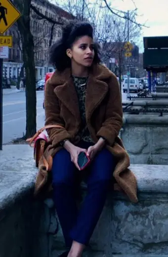 Sam High Flying Bird Zazie Beetz Brown Coat