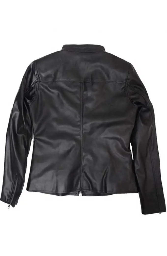 Shadowhunters Clary Fray Katherine McNamara Black Biker Jacket katherine-mcnamara-shadowhunters-jacket