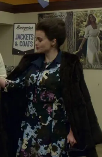 The Crown Helena Bonham Carter Black Tench Coat