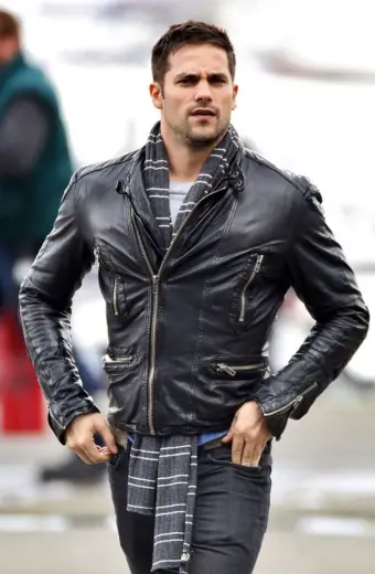 Brant Daugherty Sawyer Fifty Shades Freed Black Bomber Jacket brant-daugherty-fifty-shades-freed-jacket