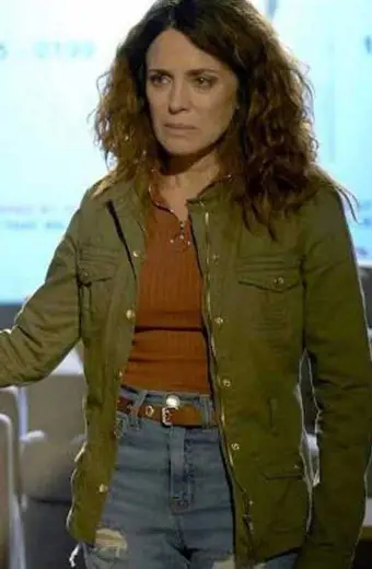 Yopi Candalaria Filthy Rich Alanna Ubach Green Cotton Jacket