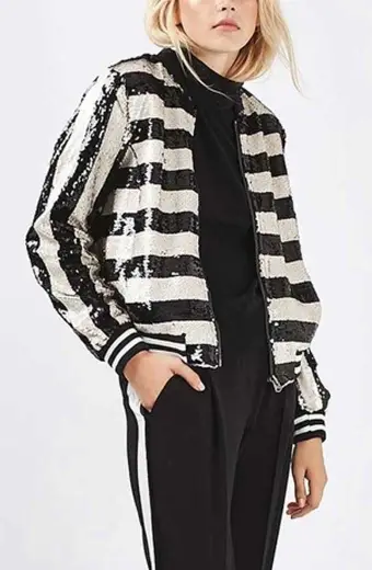 Kim Cattrall Filthy Rich Margaret Monreaux Stripes Jacket