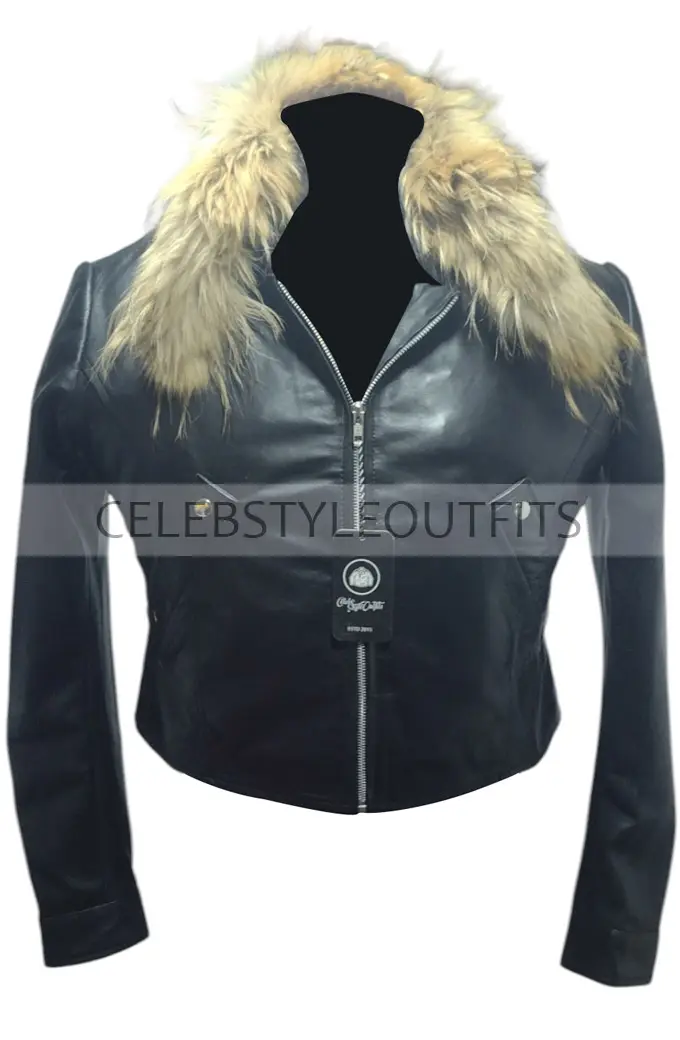 Squall Leonhart Final Fantasy Cosplay Black Cropped Fur Jacket final-fantasy-viii-squall-leonhart-black-jacket