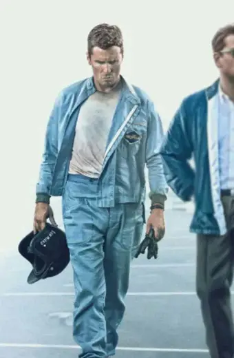 Ken Miles Christian Bale Ford v Ferrari Grey Cotton Jacket