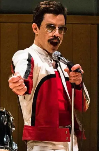 Bohemian Rhapsody Freddie Mercury Red White Leather Jacket