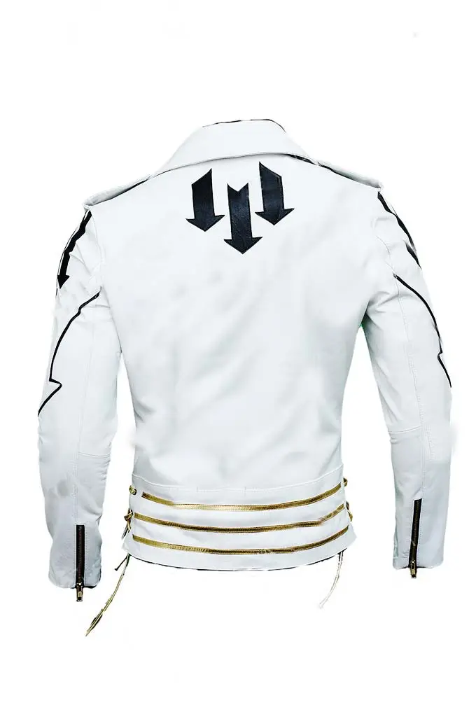 Freddie Mercury Casual Hot Space Biker White Leather Jacket freddie-mercury-leather-jacket