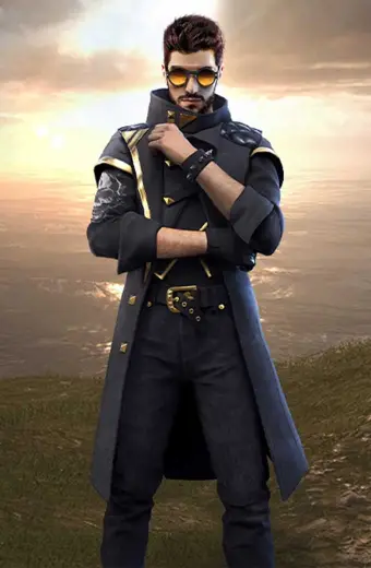 Garena Alok Free Fire Gaming Cosplay Black Leather Coat