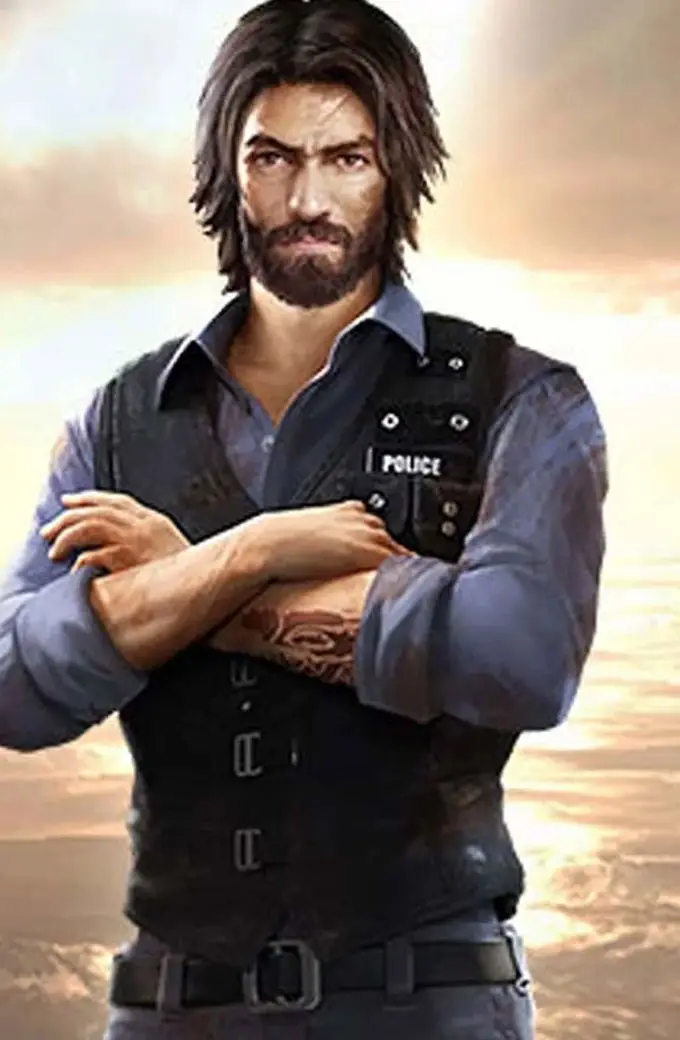 Free Fire Garena Police Officer Andrew Cosplay Leather Vest free-fire-police-officer-black-vest