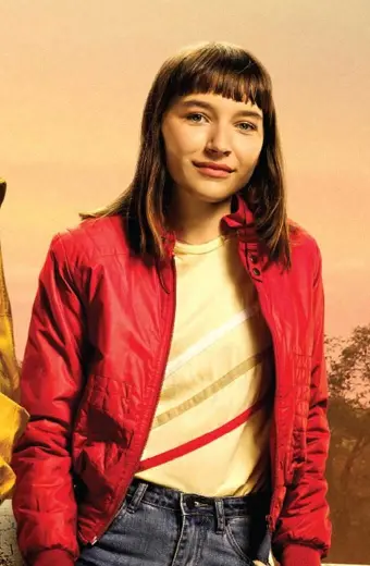 Christie Hooper Go Karts Frances OConnor Red Bomber Jacket