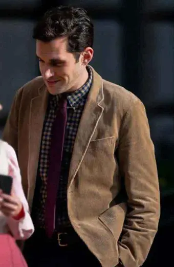 Gossip Girl Adam Chanler-Berat Jordan Glassberg Trench Blazer