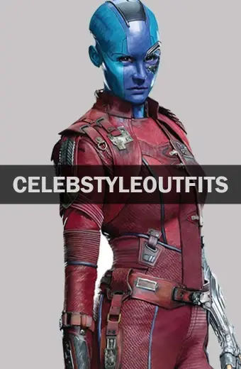 Guardians of The Galaxy Karen Gillan Nebula Red Leather Jacket