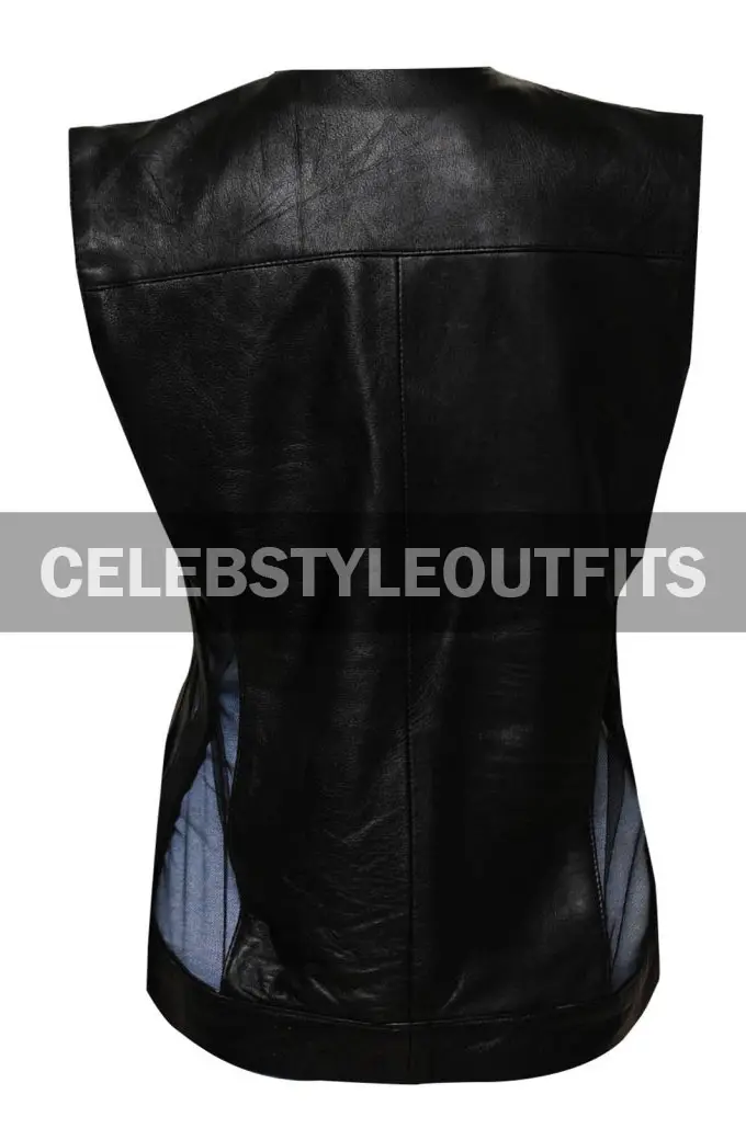Guardians Of The Galaxy Zoe Saldana Gamora Black Cosplay Vest zoa-saldana-guardians-the-galaxy-vest