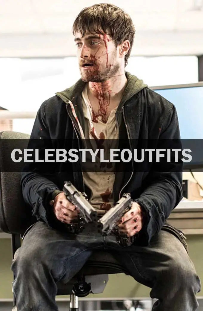 Guns Akimbo Daniel Radcliffe Miles Harris Black Hooded Jacket guns-akimbo-daniel-radcliffe-jacket
