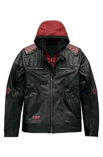 Harley Davidson Motorcycles Black Bomber Biker Leather Jacket