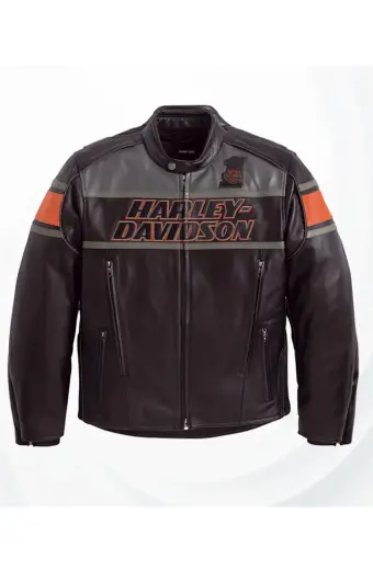 Harley Davidson Motorcycles Rumble Bomber Black Leather Jacket