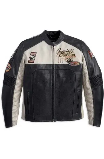 Harley Davidson Motorcycles Regulator Perforated Biker Jacket