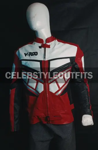 Harley Davidson Motorcycles V-Rod Red Biker Leather Jacket