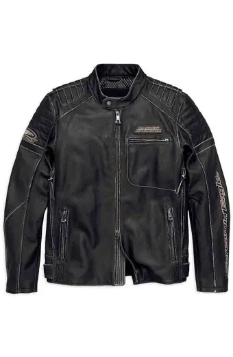 Harley Davidson Motorcycles Screamin Eagle Black Biker Jacket