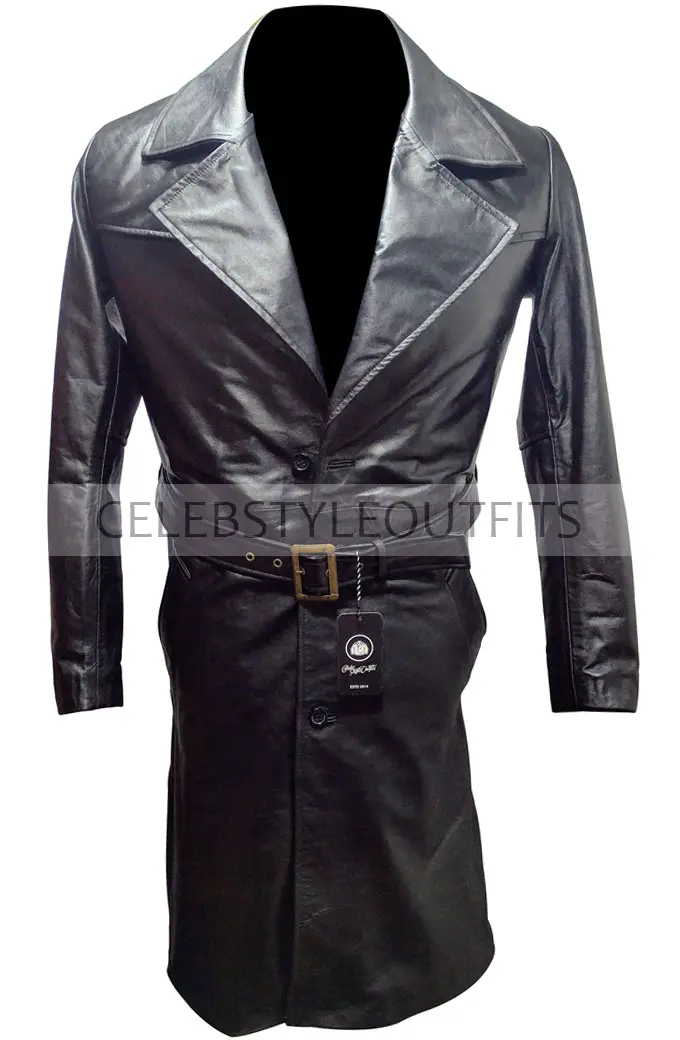 Daniel Radcliffe Harry Potter Black Leather Long Trench Coat harry-potter-daniel-radcliffe-jacket