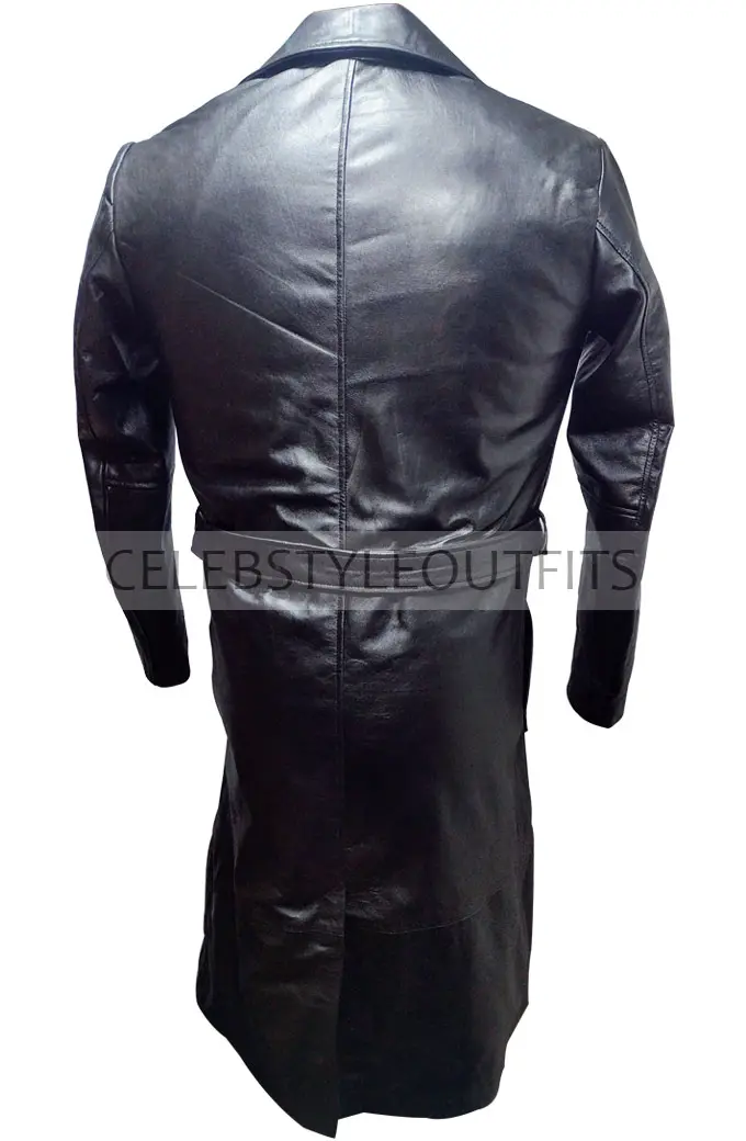 Daniel Radcliffe Harry Potter Black Leather Long Trench Coat harry-potter-daniel-radcliffe-jacket