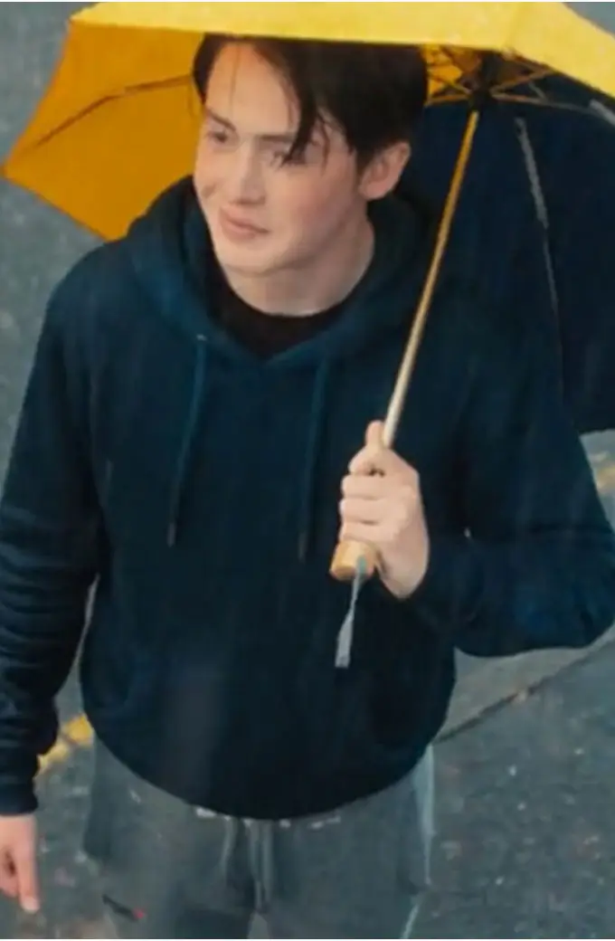 Heartstopper TV Show Nick Nelson Kit Connor Blue Cotton Hoodie heartstopper-kit-connor-hoodie