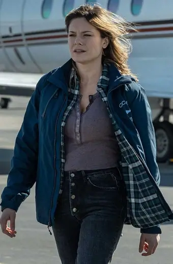Leslie Babcock Tonya Glanz Hightown Blue Parachute Jacket
