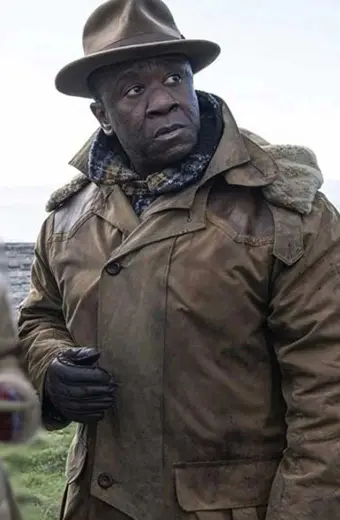 His Dark Materials Lucian Msamati John Faa Brown Bomber Jacket