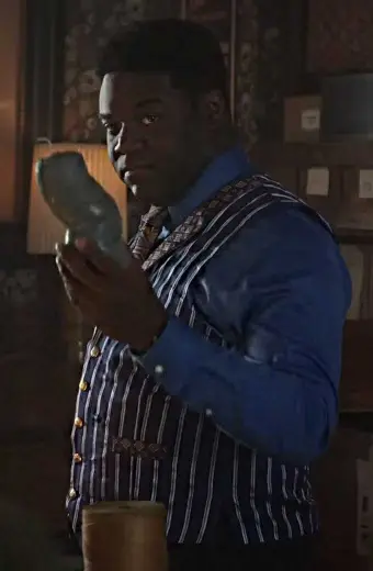 Sam Richardson Hocus Pocus Gilbert Blue Pinstripe Cotton Vest